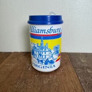 Vintage Therma Plastic Hot Cold Travel Cup Williamsburg, Virginia‎